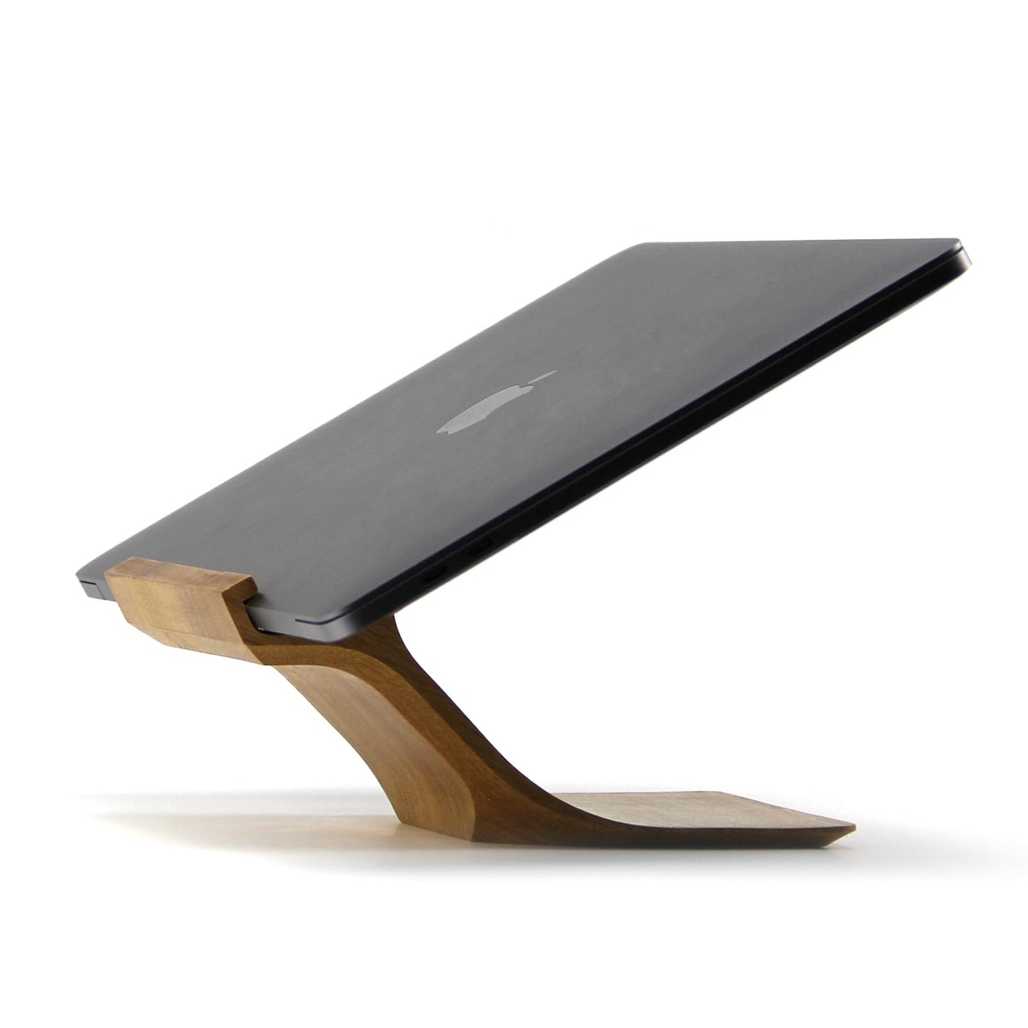 Wood Laptop Stand for Desk, Laptop Riser Ergonomic Height for Notebook Computer up to 15 Inches, Wooden Laptop Holder for MacBook/Aluminum Laptop